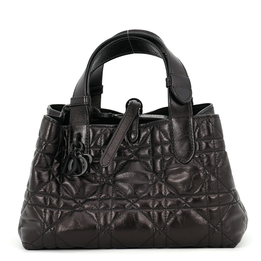 Christian Dior Macro Cannage Toujours Handbag Black Bag
